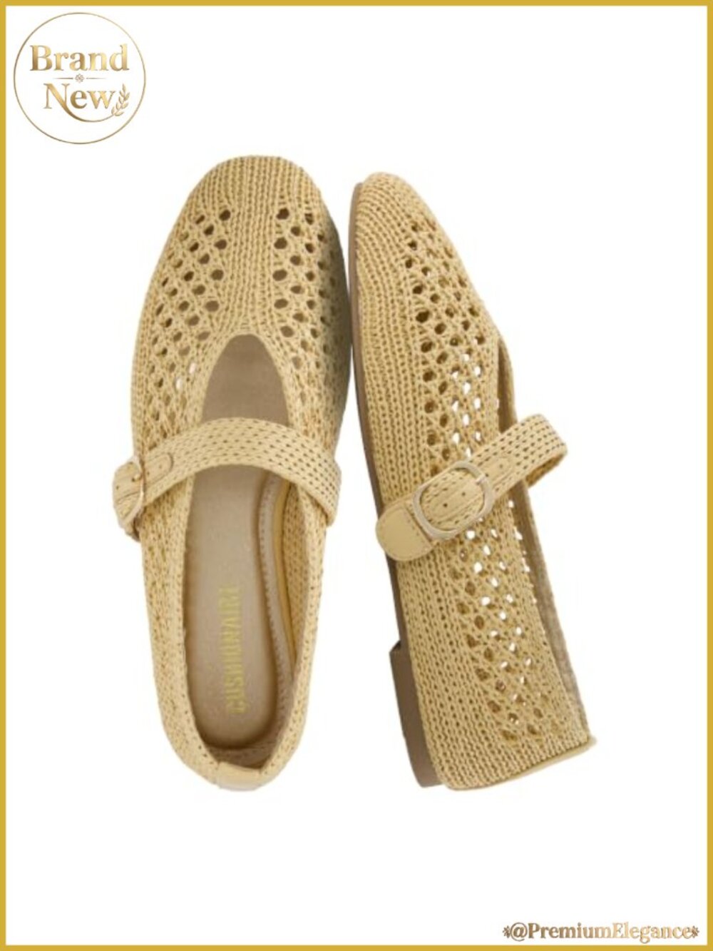 Woven Mary Jane Flats for Women Memory Foam Cushioning